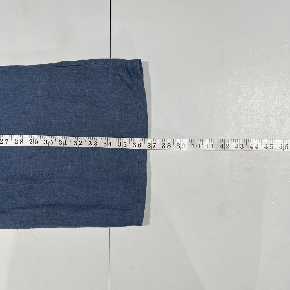 Cut Loose 90s Minimalist 100% Linen Maxi Skirt Coastal Drawstring Pockets Medium - Picture 6 of 9